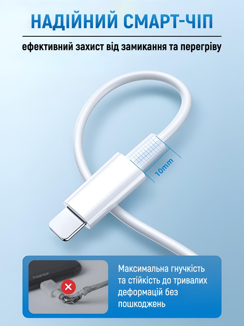 Комплект быстрой зарядки Andowl Q-CD669X1 25 Вт с кабелем Type-C Lighting Черный (249cae07) - фото 10