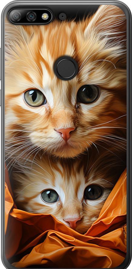 Чехол на Huawei Y7 Prime 2018 Котики 2 (5664u-1509-42517)