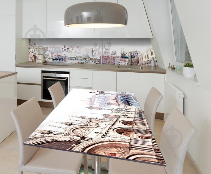 Наклейка 3Д вінілова на стіл Zatarga «Венеціанська мрія» 650х1200 мм для будинків, квартир, столів, кав'ярень