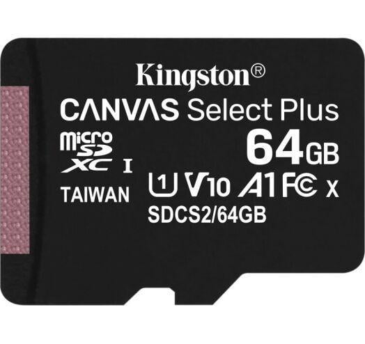 Карта памяти Kingston Canvas Select Plus 100R A1 C10 64 GB (2000890038)