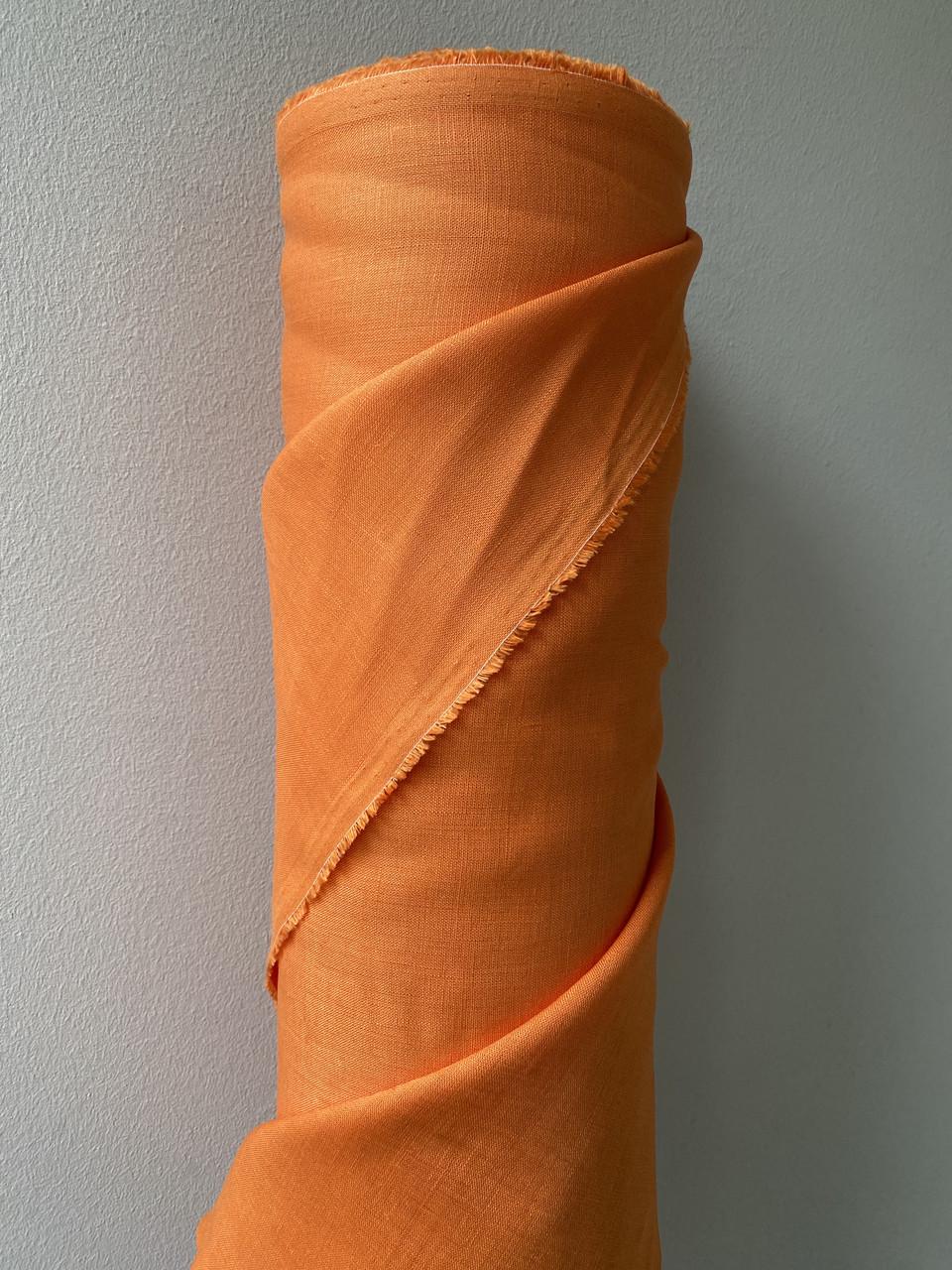 Ткань рубашечно-платьевая LINEN PLUS льняная 143 см 1250 Оранжевый - фото 6 Ткань рубашечно-платьевая LINEN PLUS льняная 143 см 1250 Оранжевый - фото 6