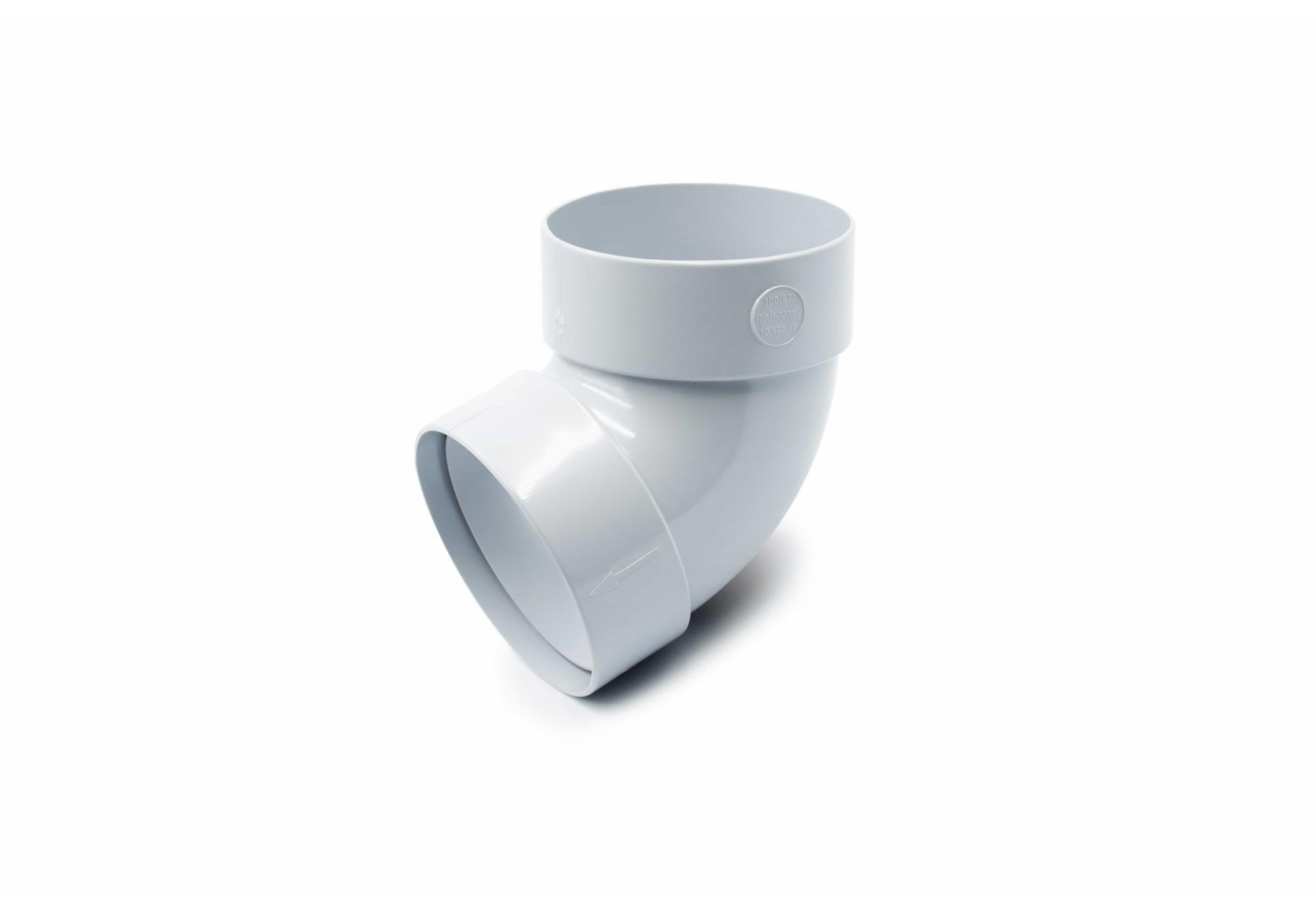 Отвод двухмуфтовый RAINWAY 67° 100 мм 130/100 Серый (231120230459)