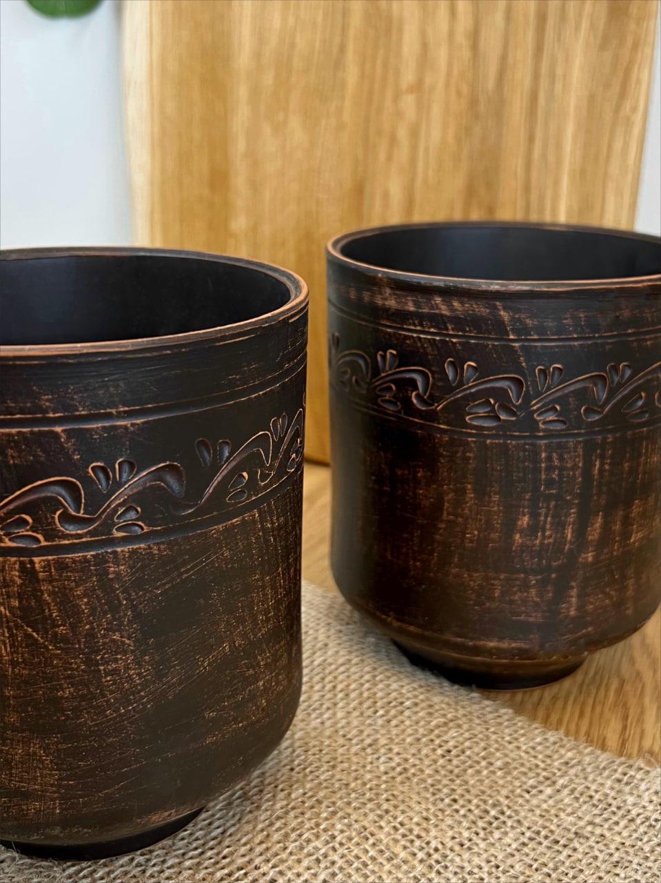 Кружка пивная керамическая глиняная резная декор 1 л (3000-4) - фото 9 Кружка пивная керамическая глиняная резная декор 1 л (3000-4) - фото 9