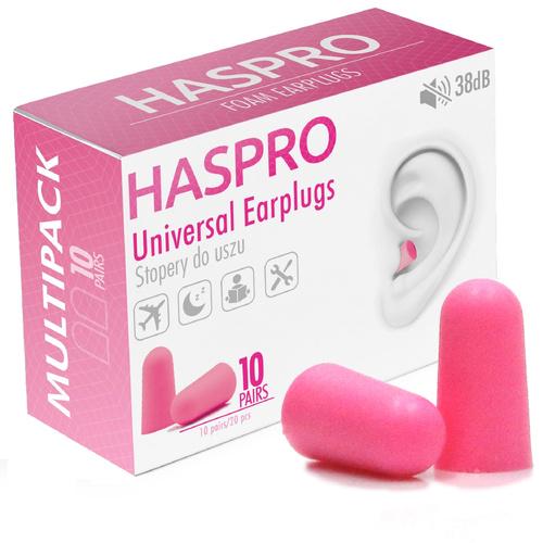 Беруши для сна пенные HASPRO MULTI10 SNR 38 дБ Розовый 10 пар (1121-02)