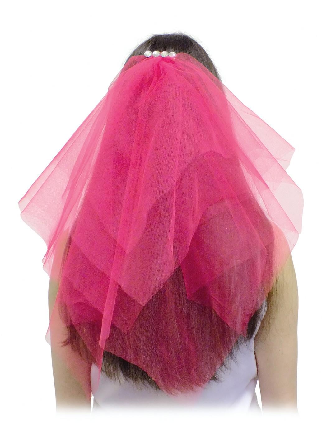 Фата на заколке со стразами (16-762ML)