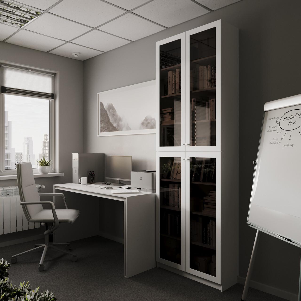 Шафа книжкова Марго Білий/Бронзовий (106)