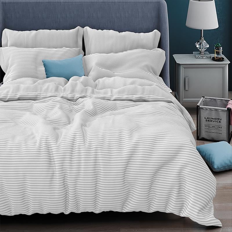 Комплект постельного белья Zastelli 0905 Лаконичность бязь евро 200х220 см Серый