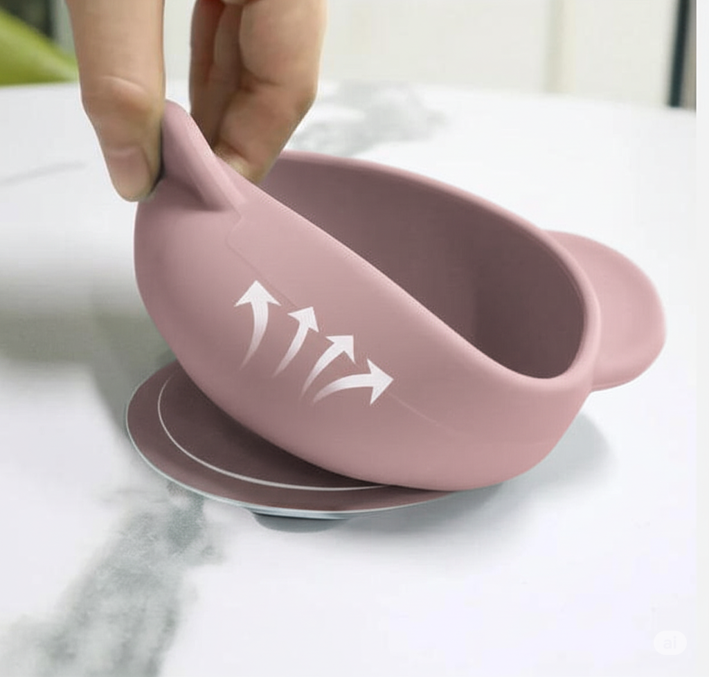 Набор детской посуды на присосках силиконовый Розовый (22391397) - фото 4 Набор детской посуды на присосках силиконовый Розовый (22391397) - фото 4