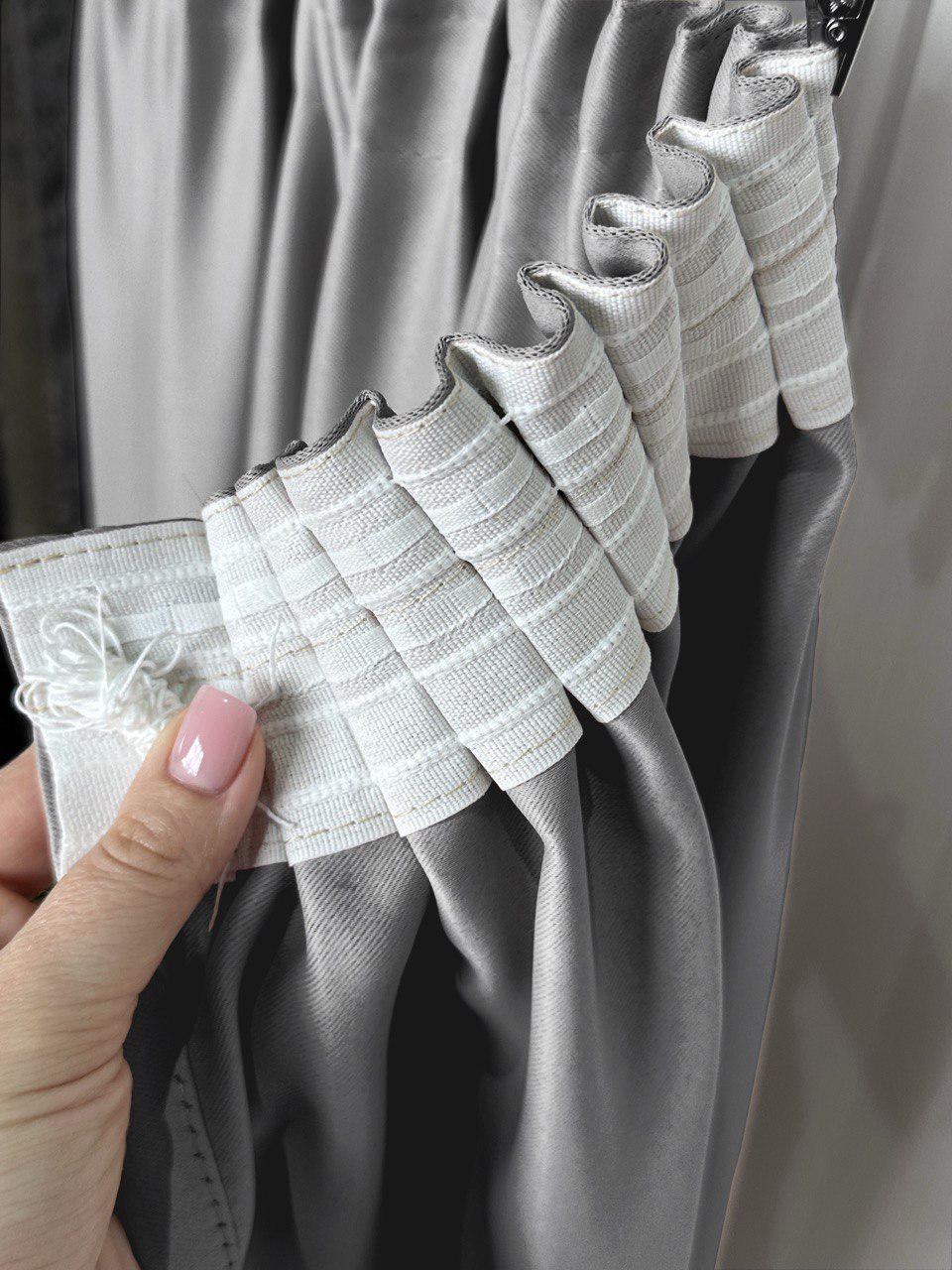 Комплект штор Aldo блэкаут 150х275 №15 2 шт. Серый - фото 2