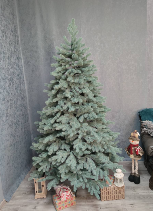 Штучна ялинка лита Ковалівська з металевою підставкою 1,50 м Блакитний (NYT15164)