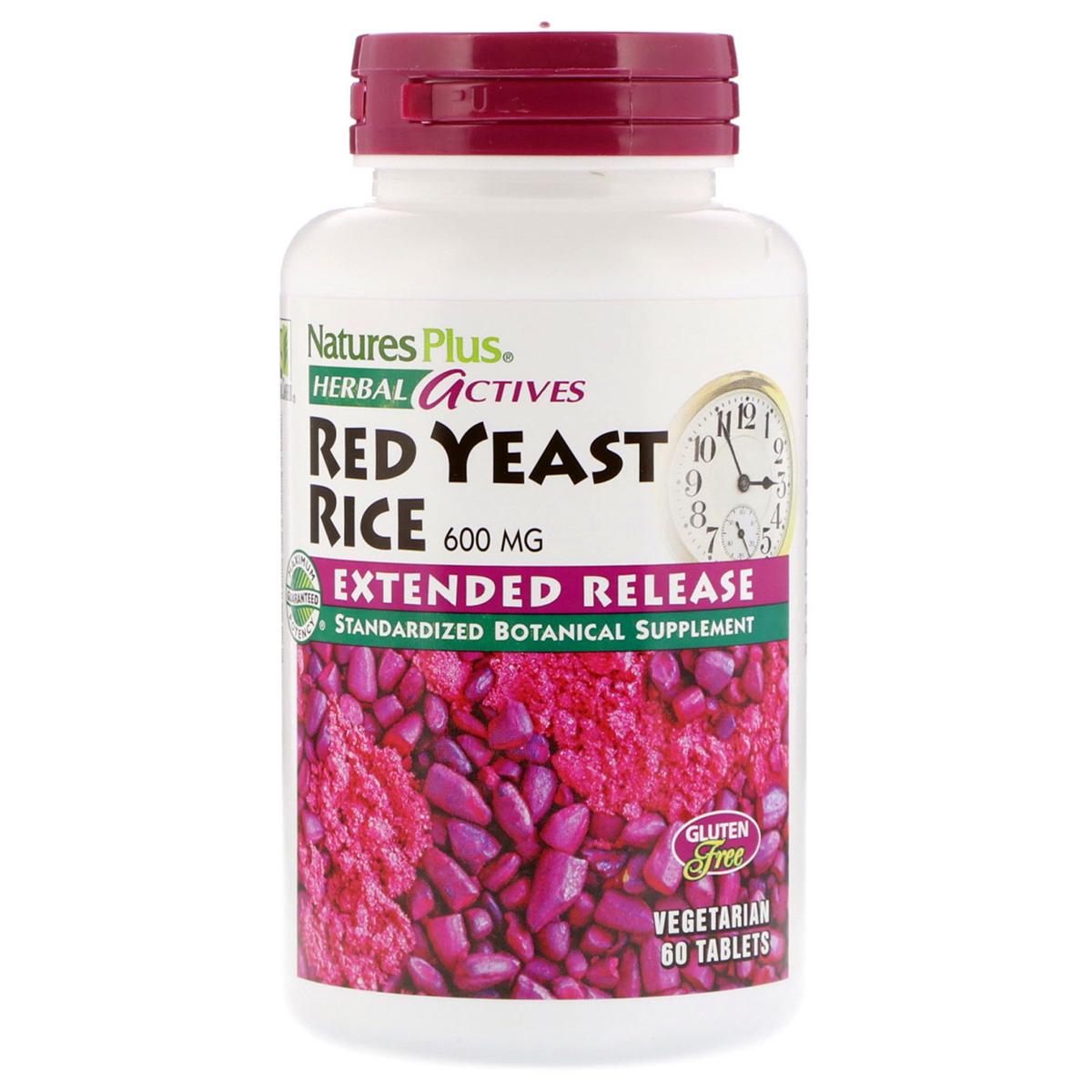 Красный дрожжевой рис Natures Plus Herbal Actives 600 мг 60 таблеток (NTP7361)