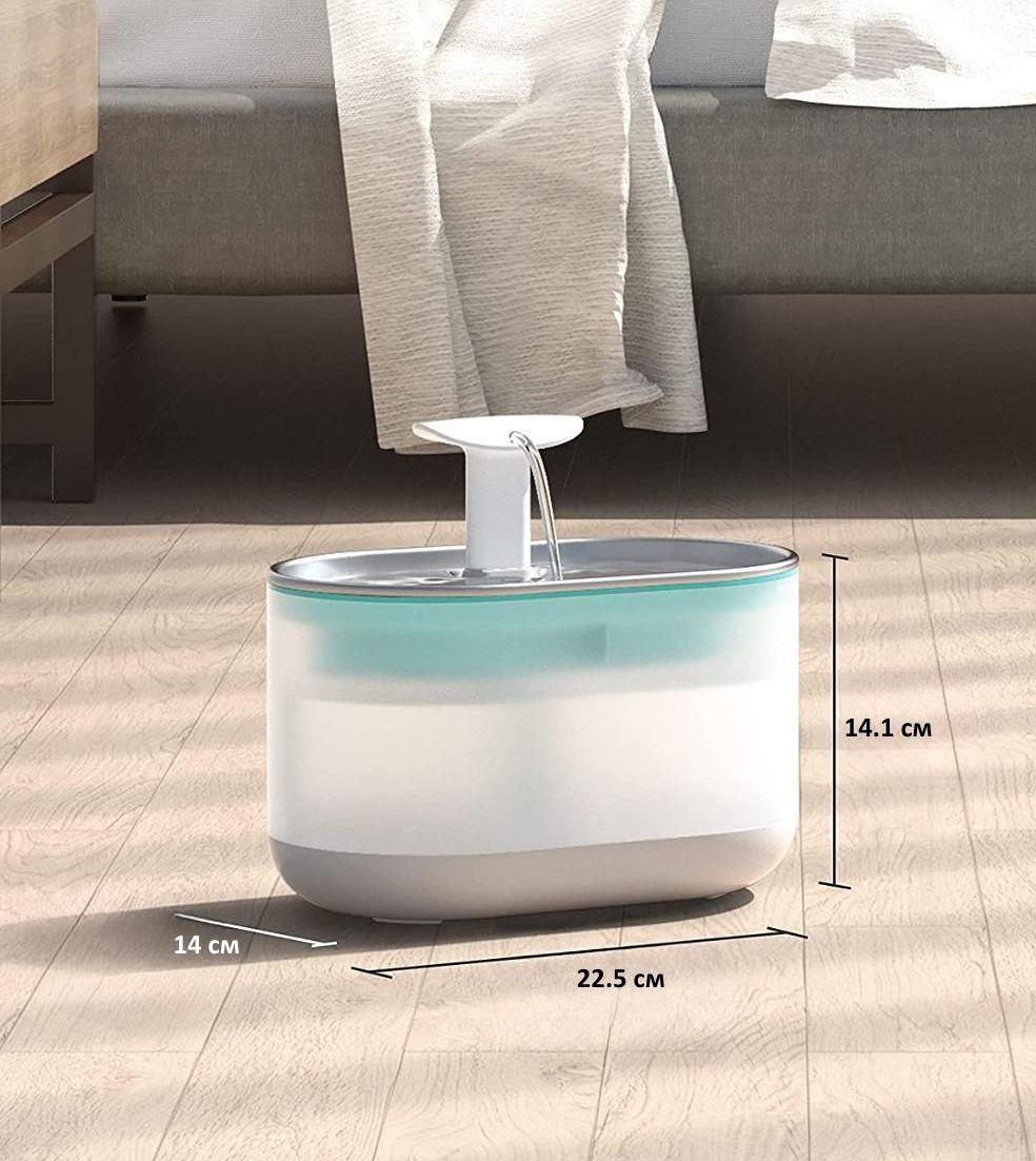 Поилка фонтан для кошек и собак PET PETRUST 2,1 л с фильтром Металлик (1710055600) - фото 6 Поилка фонтан для кошек и собак PET PETRUST 2,1 л с фильтром Металлик (1710055600) - фото 6