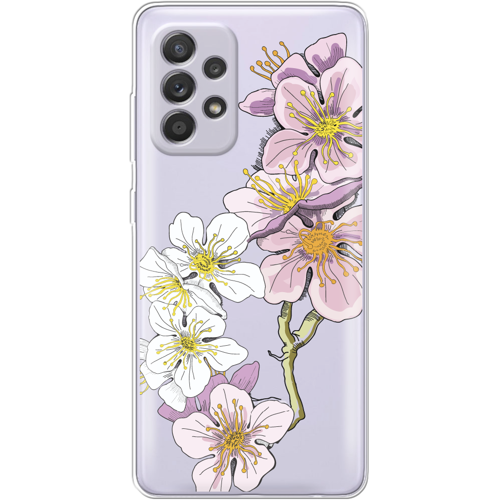 Чехол BoxFace Samsung A525 Galaxy A52 Cherry Blossom Прозрачный силикон (42075-cc4-42075)