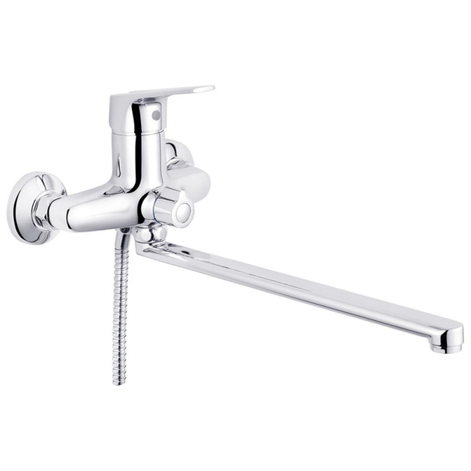 Смеситель для ванны Kroner KRM Odra C070 однорычажный с ручной лейкой Хром (CV019269)