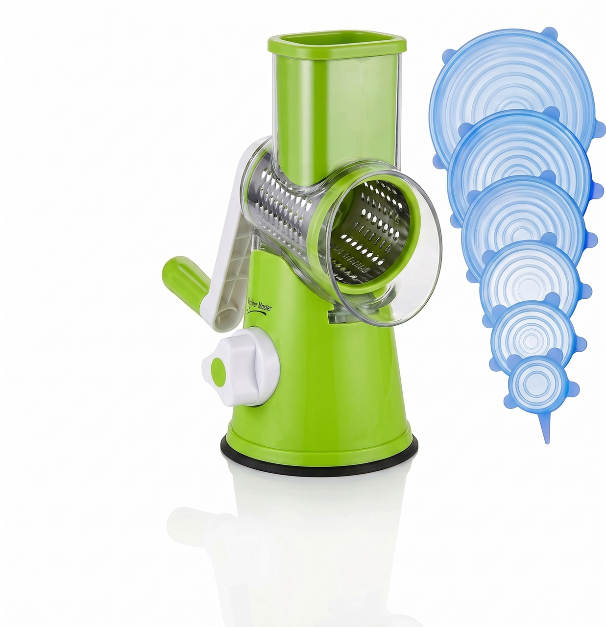 Овочерізка Кітчен Мастер і силіконові кришки 6 шт. (3008168263)