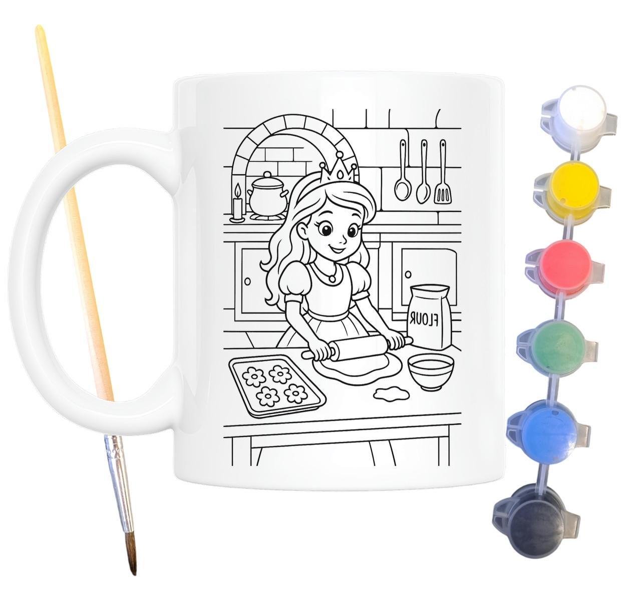 Набір для творчості кружка розмальовка Принцеса 330 мл Білий (КР0130) - фото 2 Набір для творчості кружка розмальовка Принцеса 330 мл Білий (КР0130) - фото 2