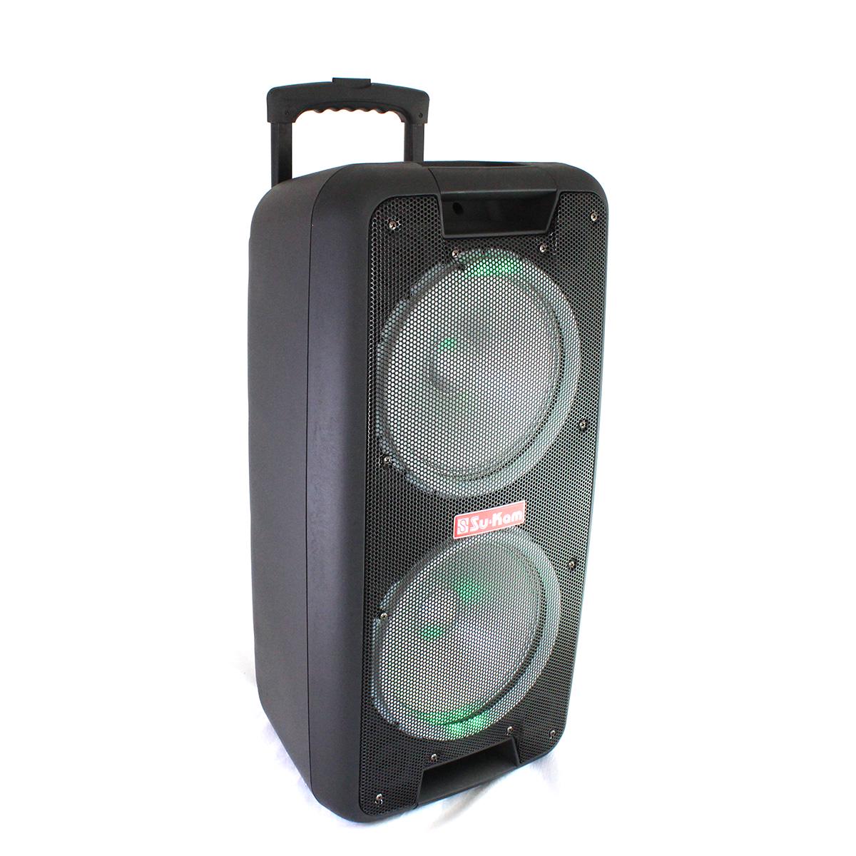 Портативна колонка Su-Kam 1010 2 мікрофони 26000mAh 150 Вт black