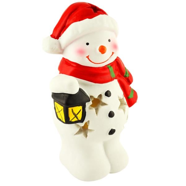 Ночник декоративный Снеговик на батарейках 16 см