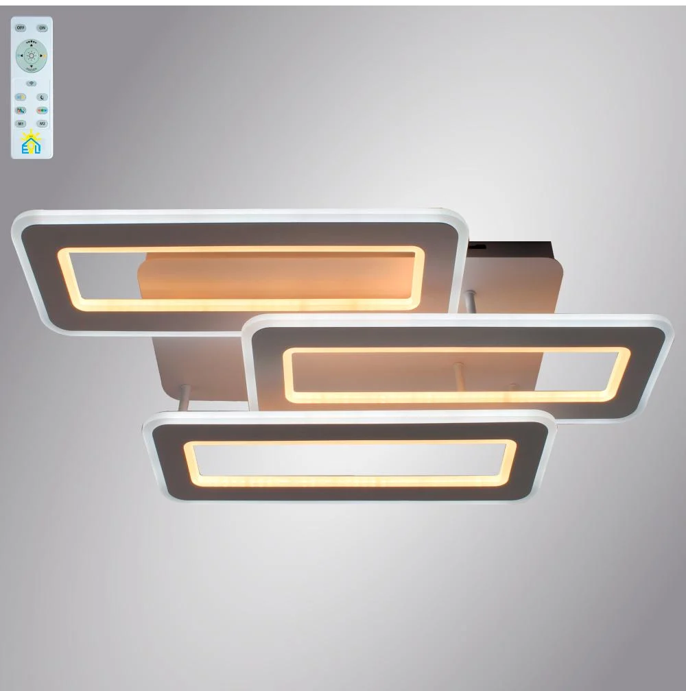 Люстра ESLLSE TRIPLEX 3L 110 Вт LED з пультом 650x370x140 мм Білий (10027) - фото 1