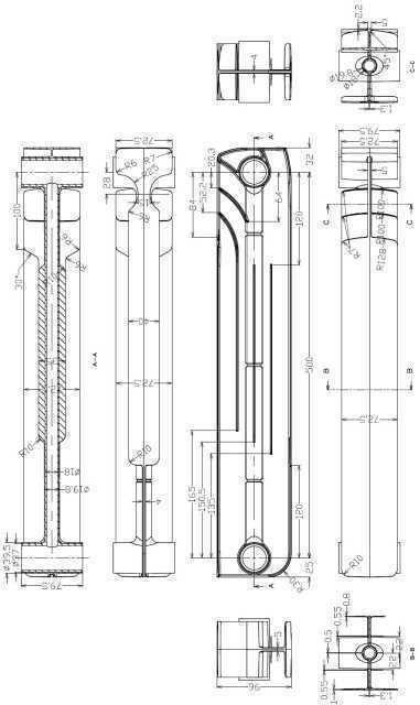 Радіатор біметалічний секційний GALLARDO BIPOWER 500/96 (000014792) - фото 2