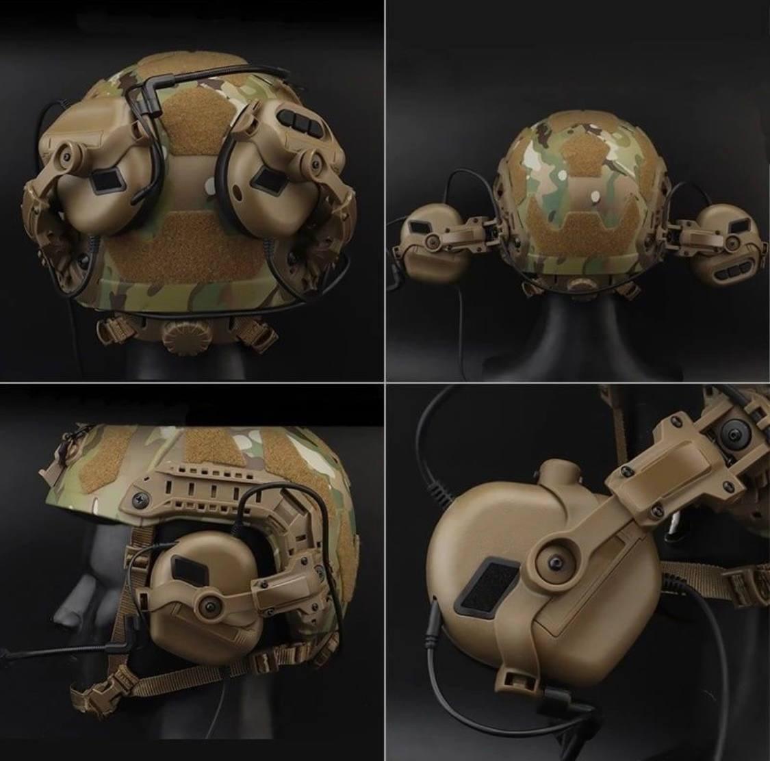 Кріплення чебурашки для активних навушників на шолом Койот (563) - фото 3 Кріплення чебурашки для активних навушників на шолом Койот (563) - фото 3