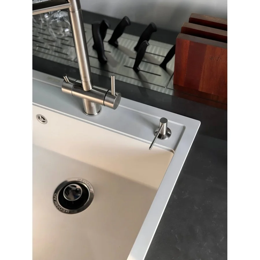 Дозатор миючого засобу LeoMikao SAKURA IN нержавіюча сталь (260312) - фото 5