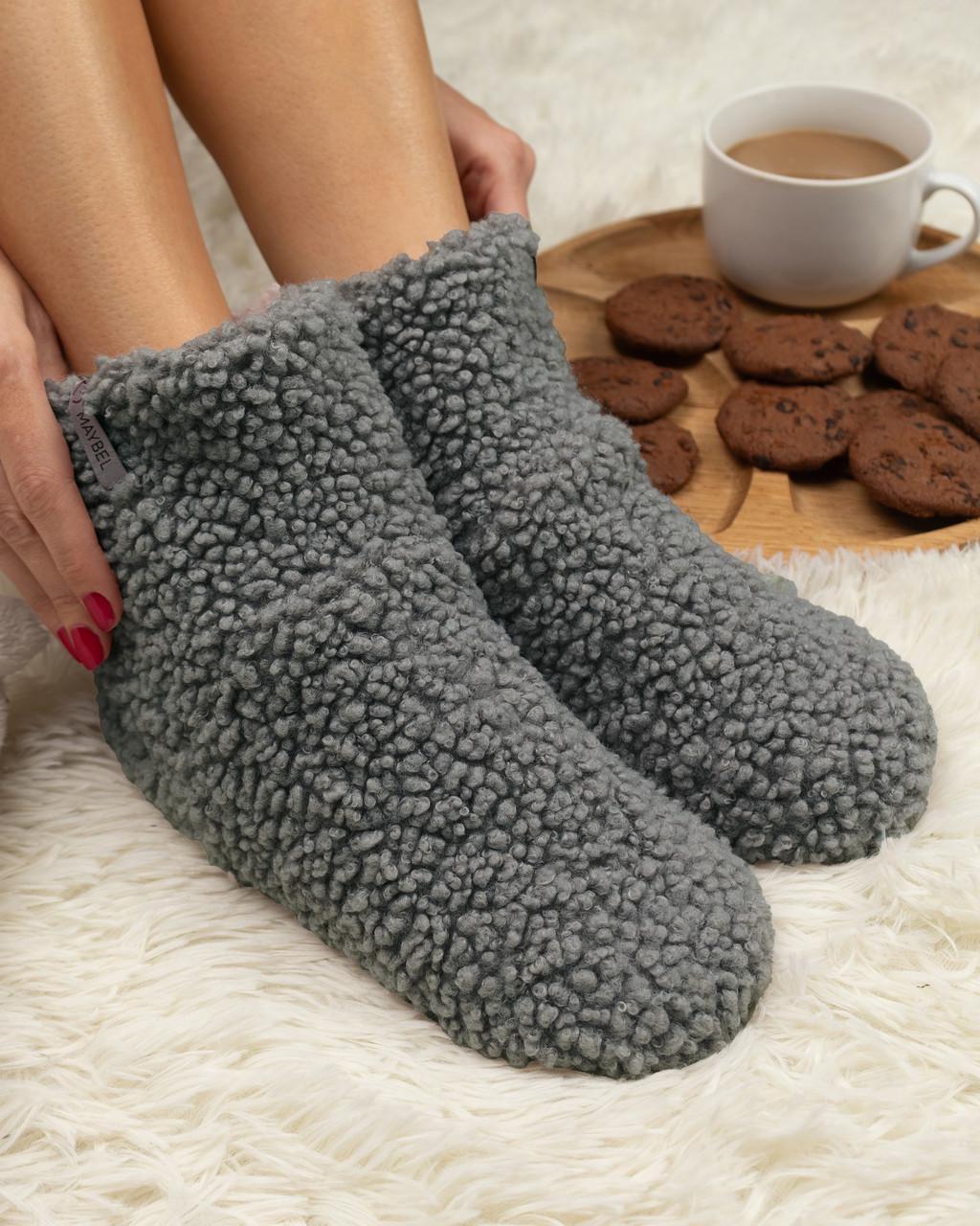 Тапочки-сапожки домашние Maybel Тедди р. 36-37 Графит (2381115203)