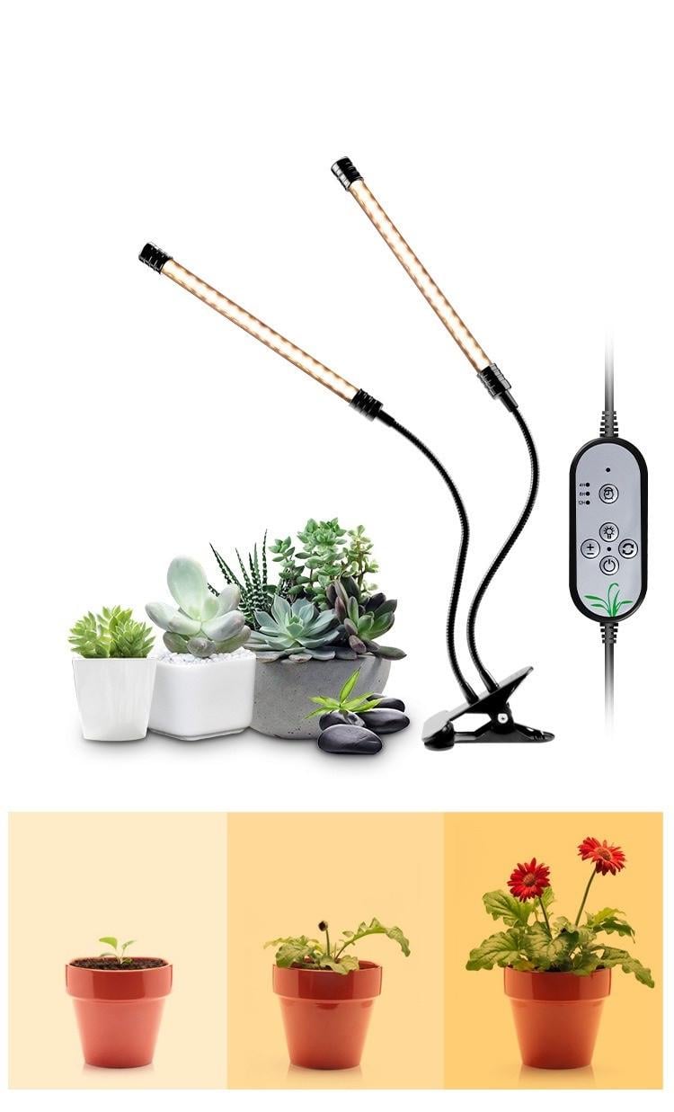 Фітолампа світлодіодна для рослин Suntech на 2 світильники повний спектр із таймером і гнучким кронштейном (000474) - фото 3 Фітолампа світлодіодна для рослин Suntech на 2 світильники повний спектр із таймером і гнучким кронштейном (000474) - фото 3