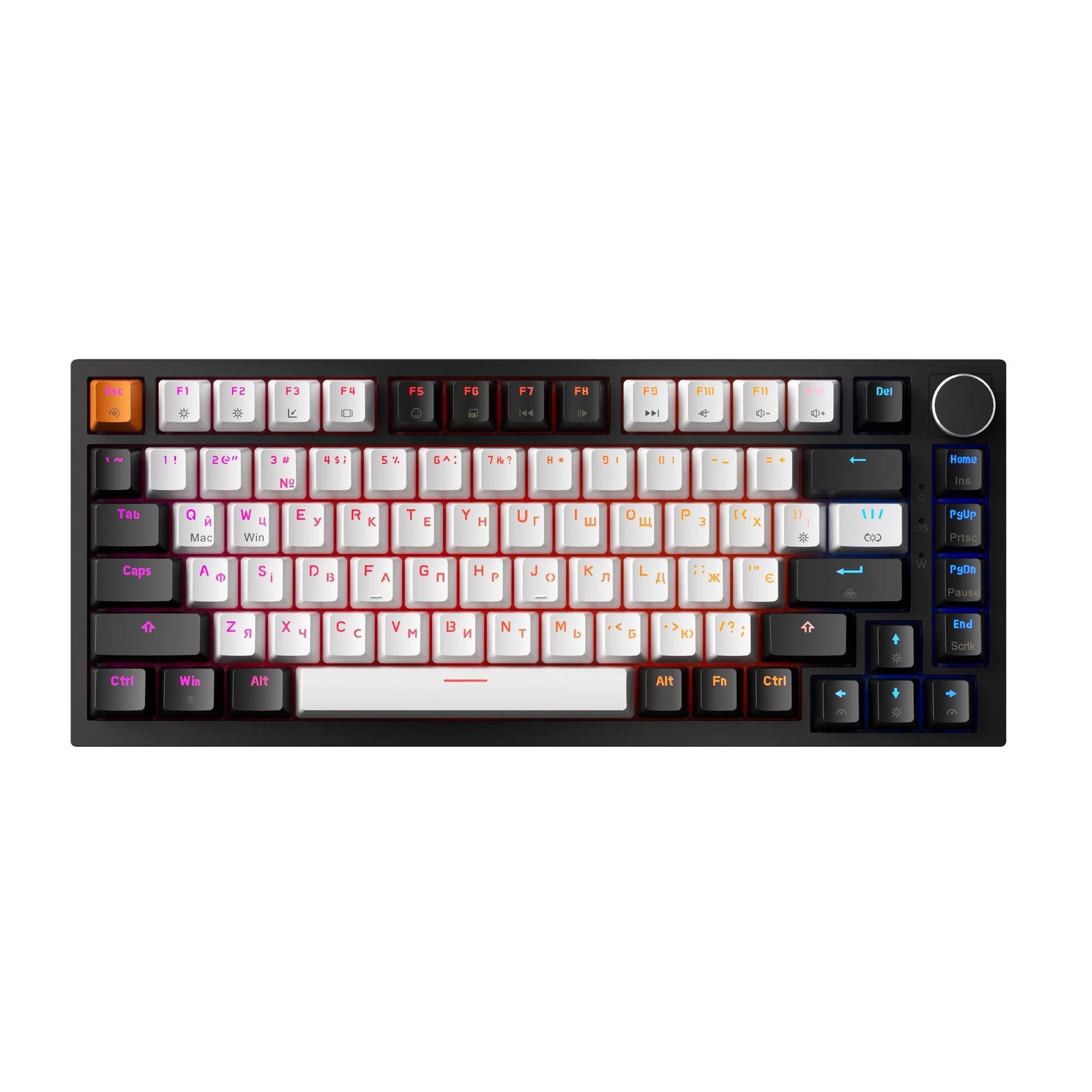Клавиатура механическая игровая GamePro MK160B Asgard Valhalla Max 82 клавиши USB-C Magnetic Switch Black (34618324)
