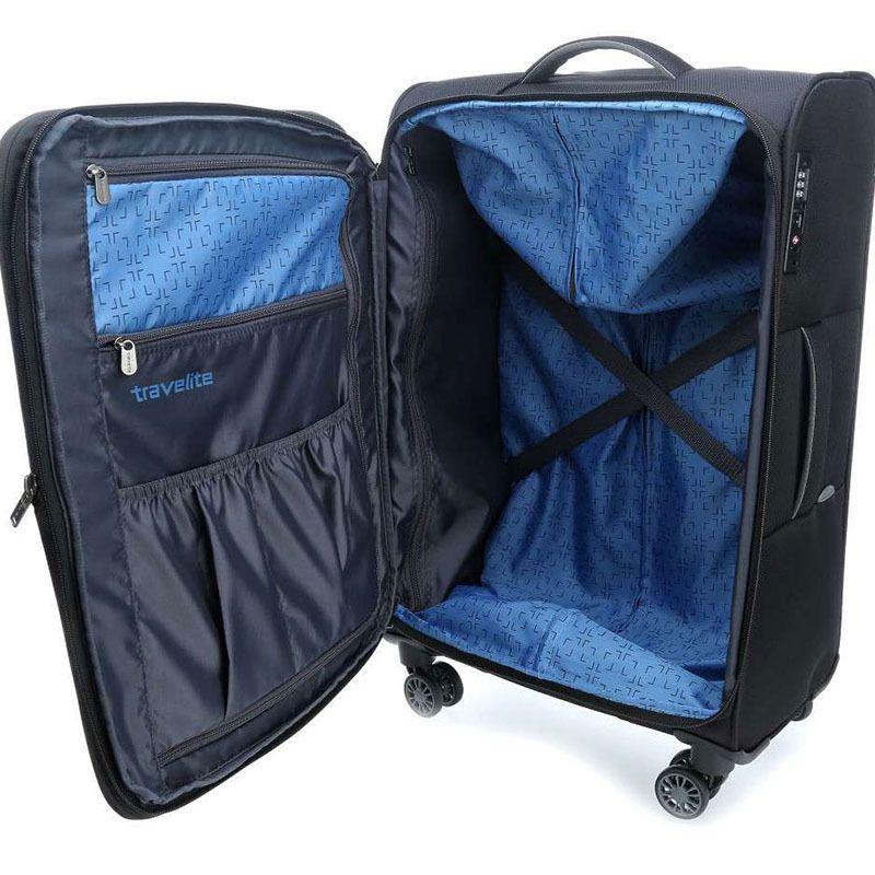 Валіза на 4 колесах Travelite Capri M 67/77 л Black (TL089848-01) - фото 4 Валіза на 4 колесах Travelite Capri M 67/77 л Black (TL089848-01) - фото 4