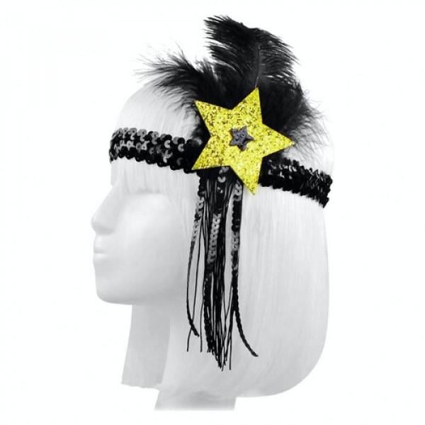 Резинка на голову Seta Star (119-1030BLK-GL) Резинка на голову Seta Star (119-1030BLK-GL)