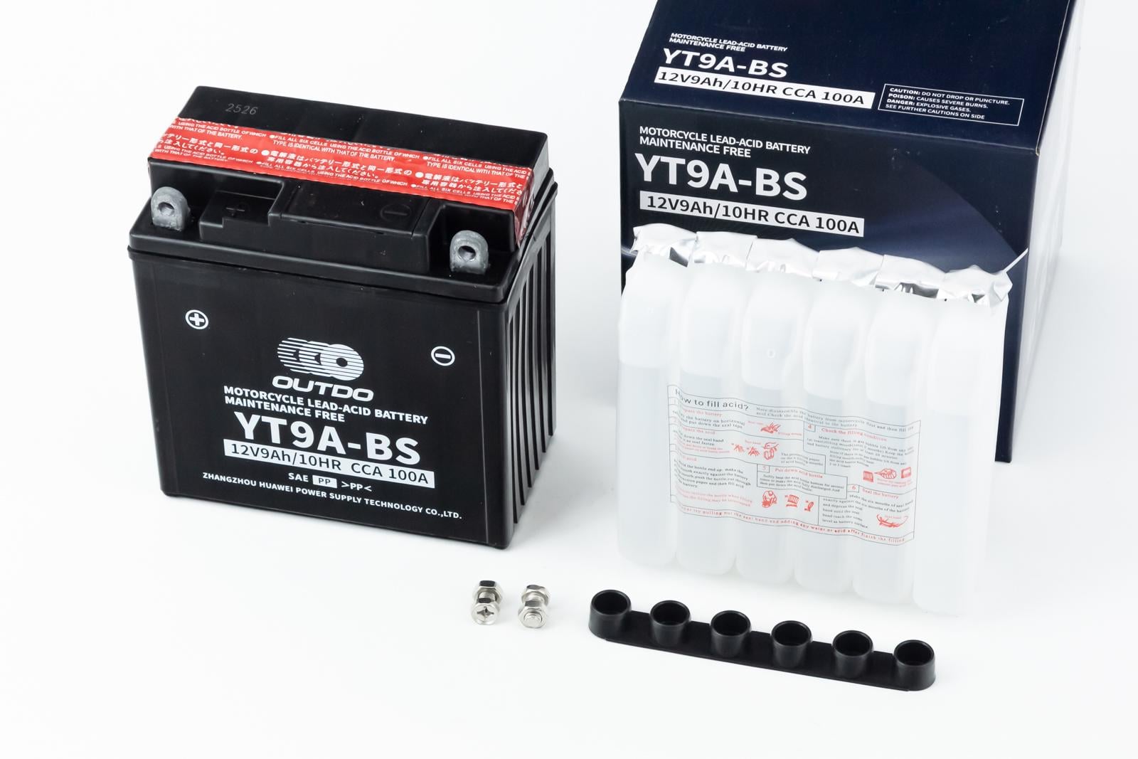 Аккумулятор 12V 9Ah YT9A-BS кислотный 135x75x137 мм мото (337258)