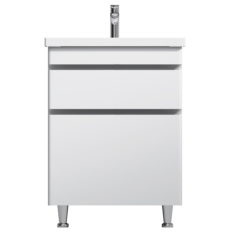 Тумба с умывальником напольная AM.PM HIT M93A-FSX0602-WC0602WG38 61x85x43 см Белый (157325)