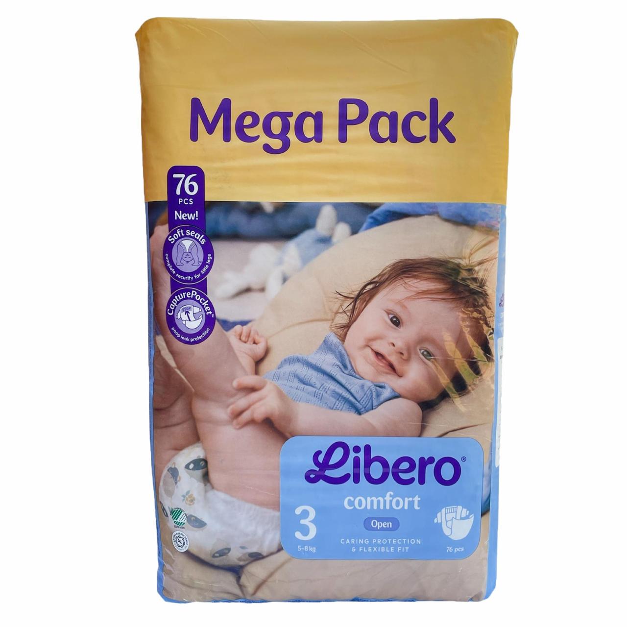 Підгузки Libero Comfort 3 Mega Pack 5-8 кг 76 шт. (2740681682) Підгузки Libero Comfort 3 Mega Pack 5-8 кг 76 шт. (2740681682)