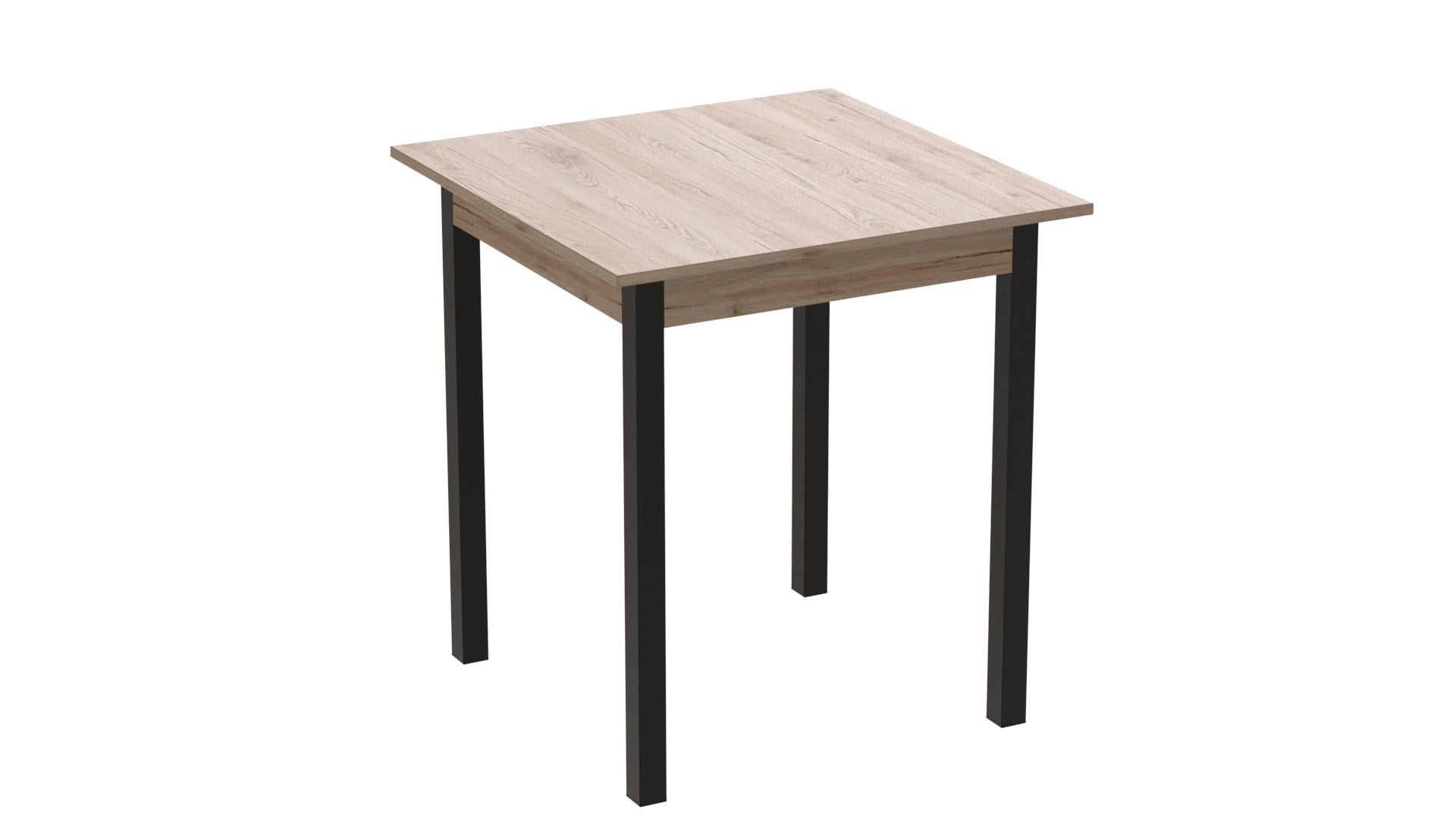 Обеденный стол Ferrum-decor Диего ДСП 16 мм 75x70x70 см Черный/Сан-Марино (FRD-105652)