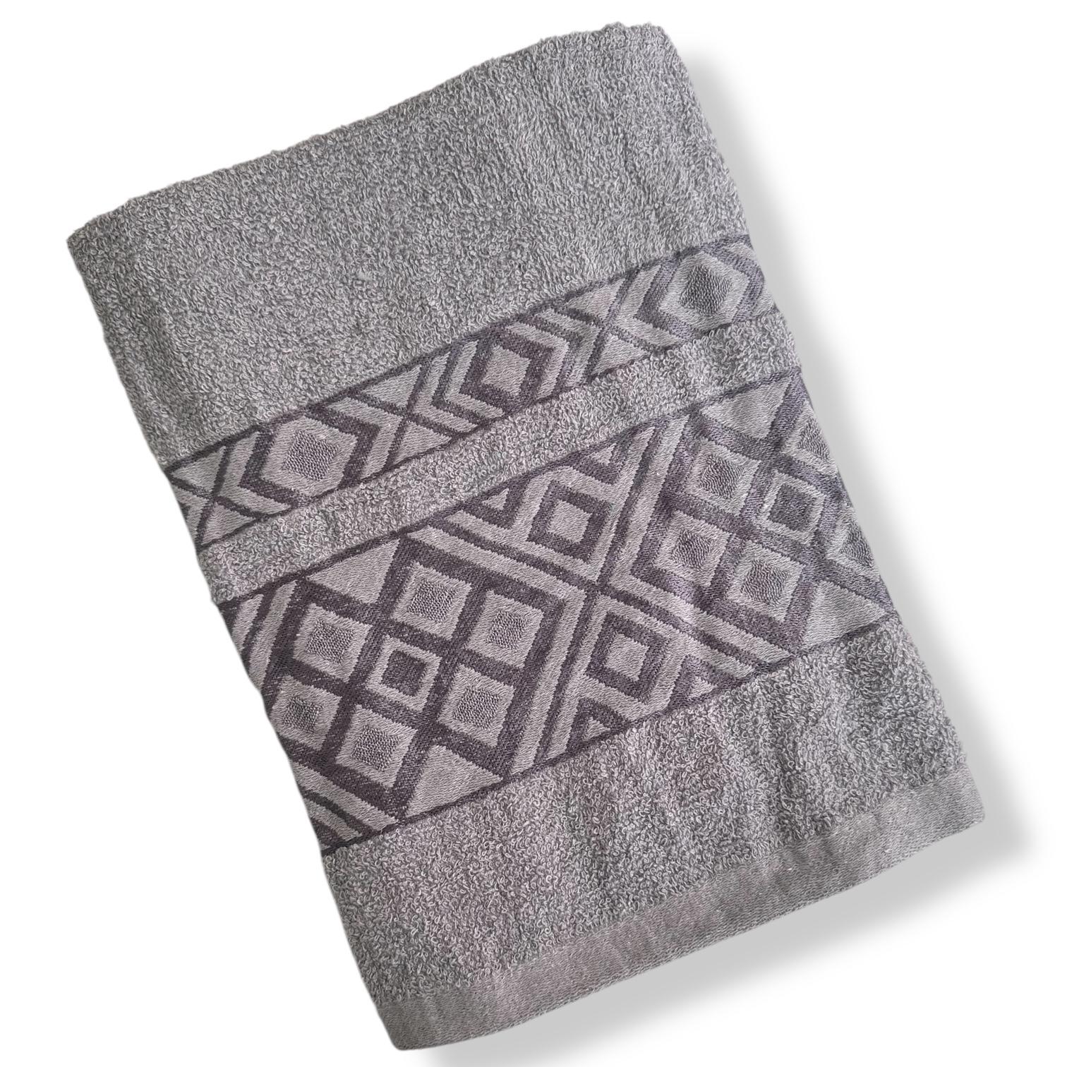 Рушник махровий Malloory Home 140x70 см Світло-сірий (6726-1) - фото 1
