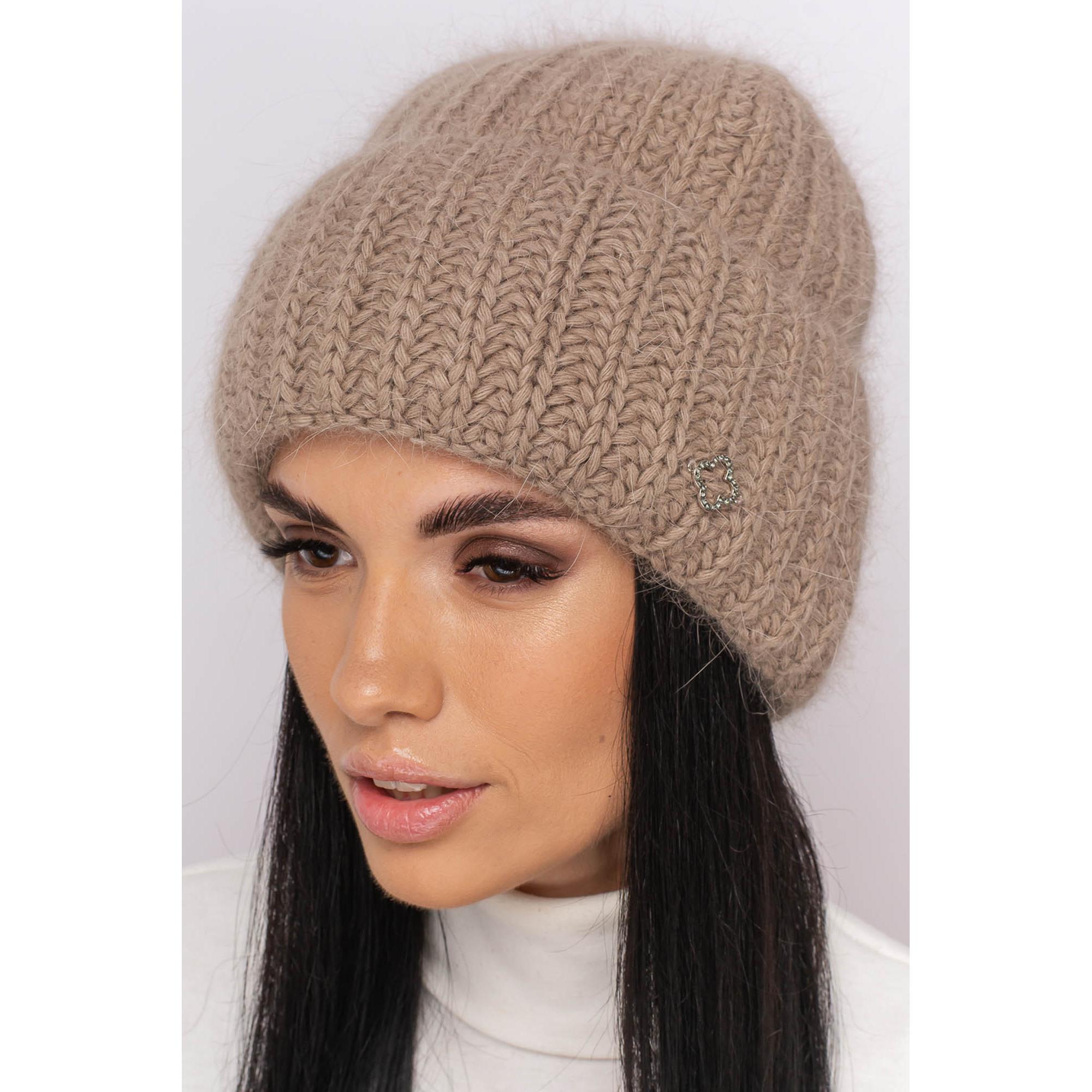 Шапка ангоровая Leks Троянда one size Какао - фото 1