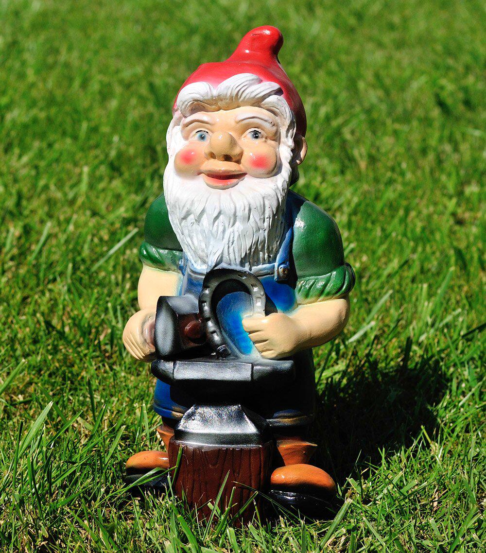 Садовая фигура Гном кузнец малый