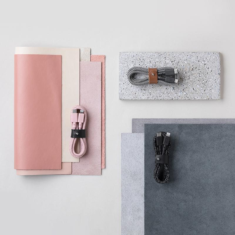 Кабель синхронизации Native Union Belt Cable 1.2m USB-C to Lightning, Rose (BELT-KV-CL-ROSE-2) - фото 3 Кабель синхронизации Native Union Belt Cable 1.2m USB-C to Lightning, Rose (BELT-KV-CL-ROSE-2) - фото 3