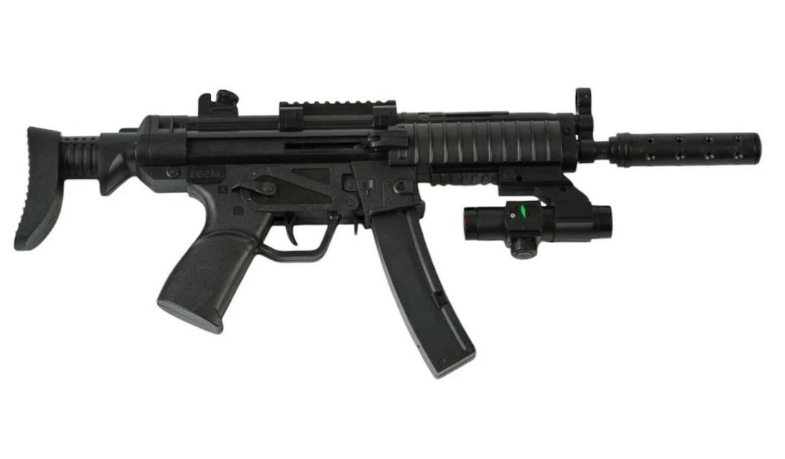 Автомат с лазерным прицелом и съемным магазином Черный (140369) Автомат с лазерным прицелом и съемным магазином Черный (140369)