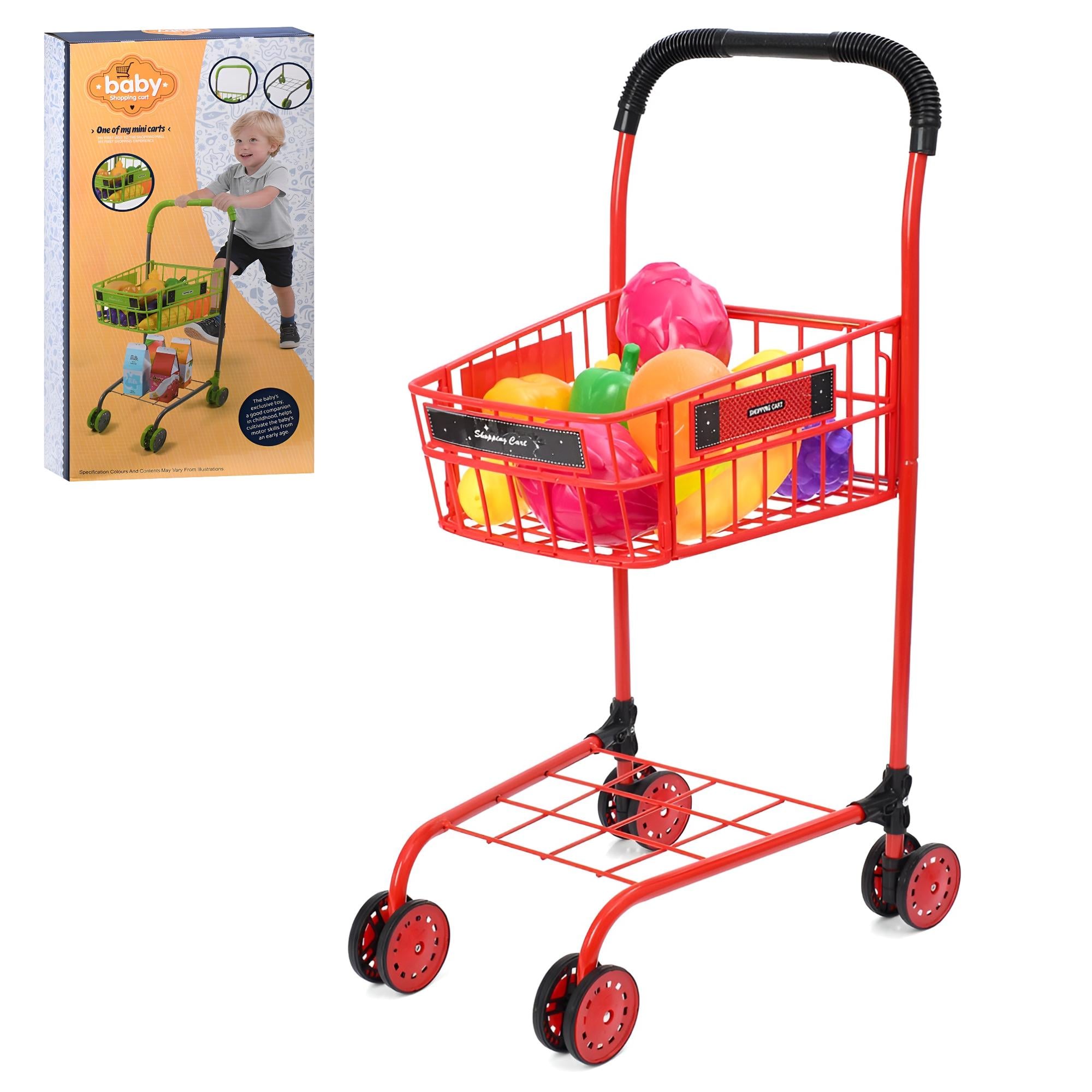 Игрушка тележка с продуктами 30х35х65 см Красный (995-3A)