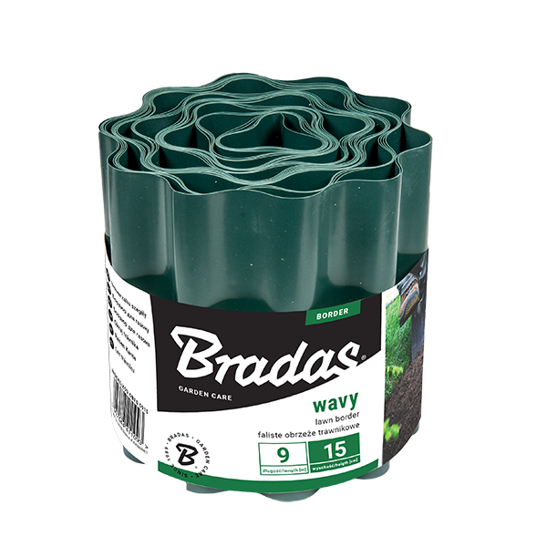 Бордюр волнистый газонный Bradas 9 м х 25 см Green (br-OBFG 0925)