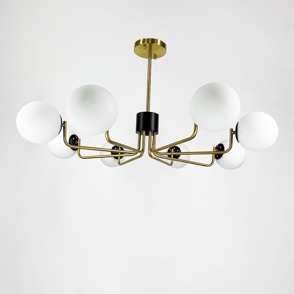 Люстра на 8 плафонов с черной фурнитурой (2001/8) Люстра на 8 плафонов с черной фурнитурой (2001/8)