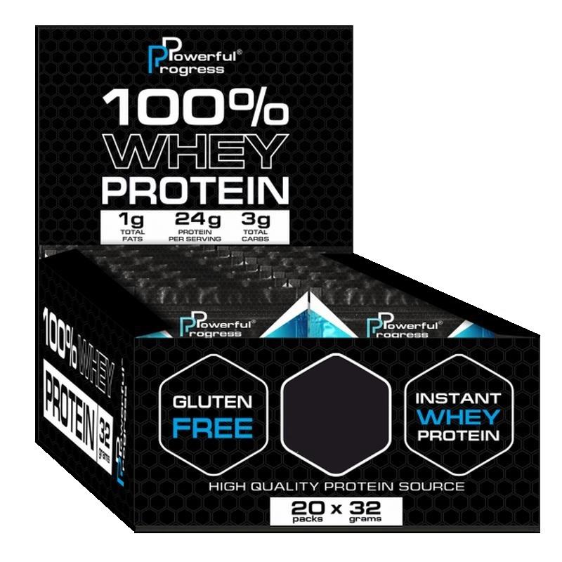 Протеїн Powerful Progress 100% Whey Protein MEGA BOX 20 х 32 g Banana