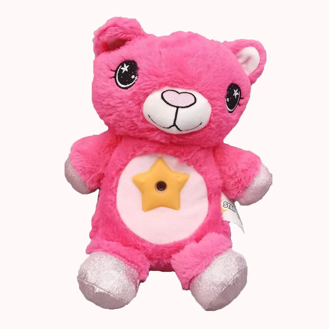 Мягкая плюшевая игрушка ночник-проектор Star Belly Dream Lites Puppy 7 режимов LED подсветки Мишка Розовый (1534973412)