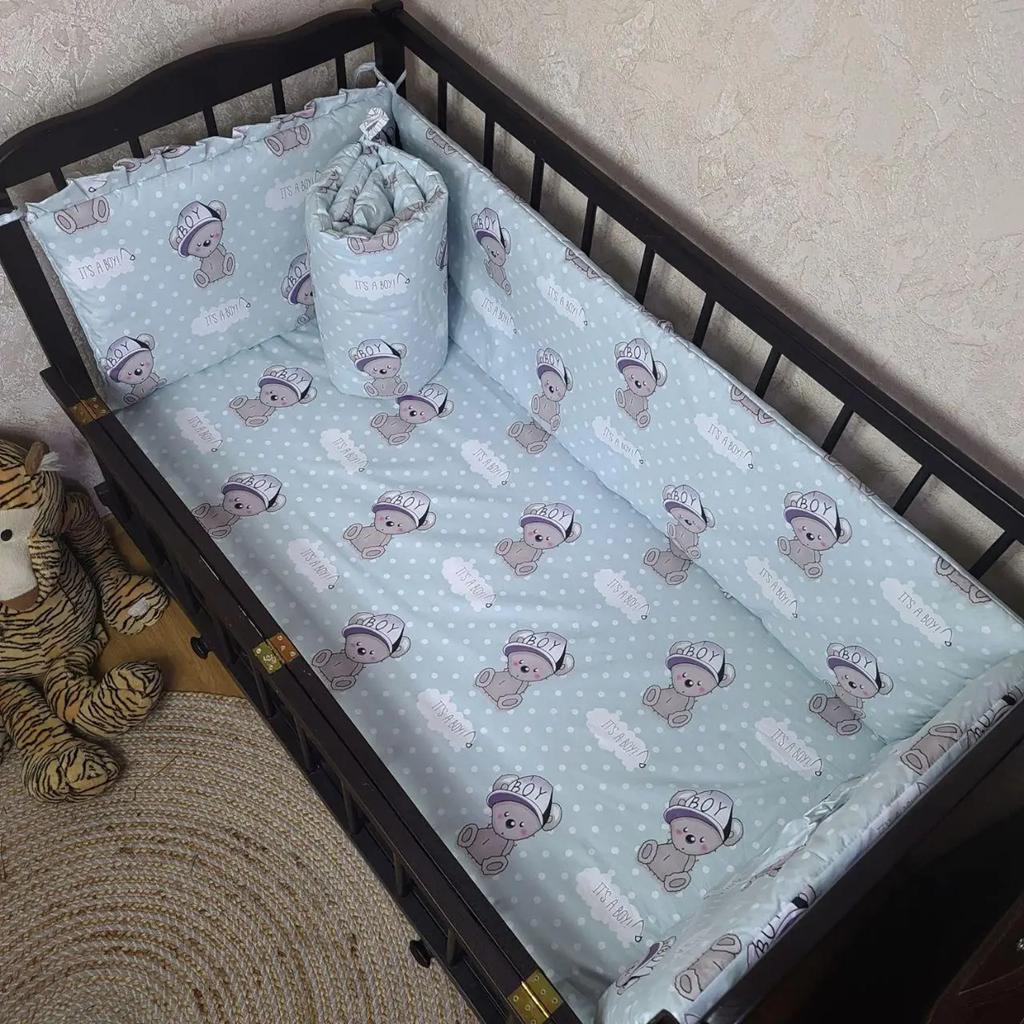 Бортики в кроватку на 4 стороны 120х60 см 4 части (4401) - фото 1 Бортики в кроватку на 4 стороны 120х60 см 4 части (4401) - фото 1