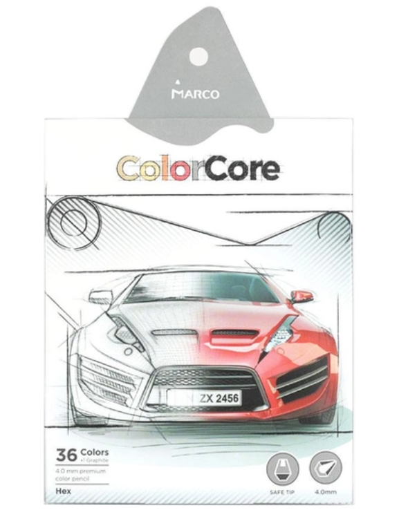 Карандаши цветные Marco Color Core 36 цветов и 1 графитный