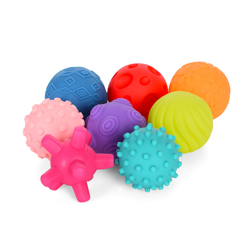 Набор тактильных сенсорных мячиков Limo Toy CQS631-1 развивающие массажные шарики для младенца 8 шт. (2819192342)
