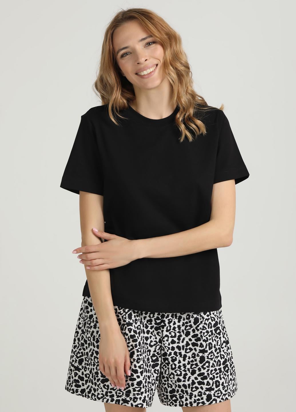 Футболка жіноча бавовняна Giulia T/SHIRT BASIC NECK FLEX 4815/010 M Black (36086288) Футболка жіноча бавовняна Giulia T/SHIRT BASIC NECK FLEX 4815/010 M Black (36086288)