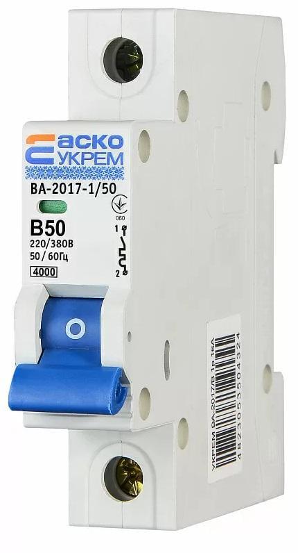 Автоматический выключатель АСКО-УКРЕМ ВА-2017/B 1р 50А (A00101700560)
